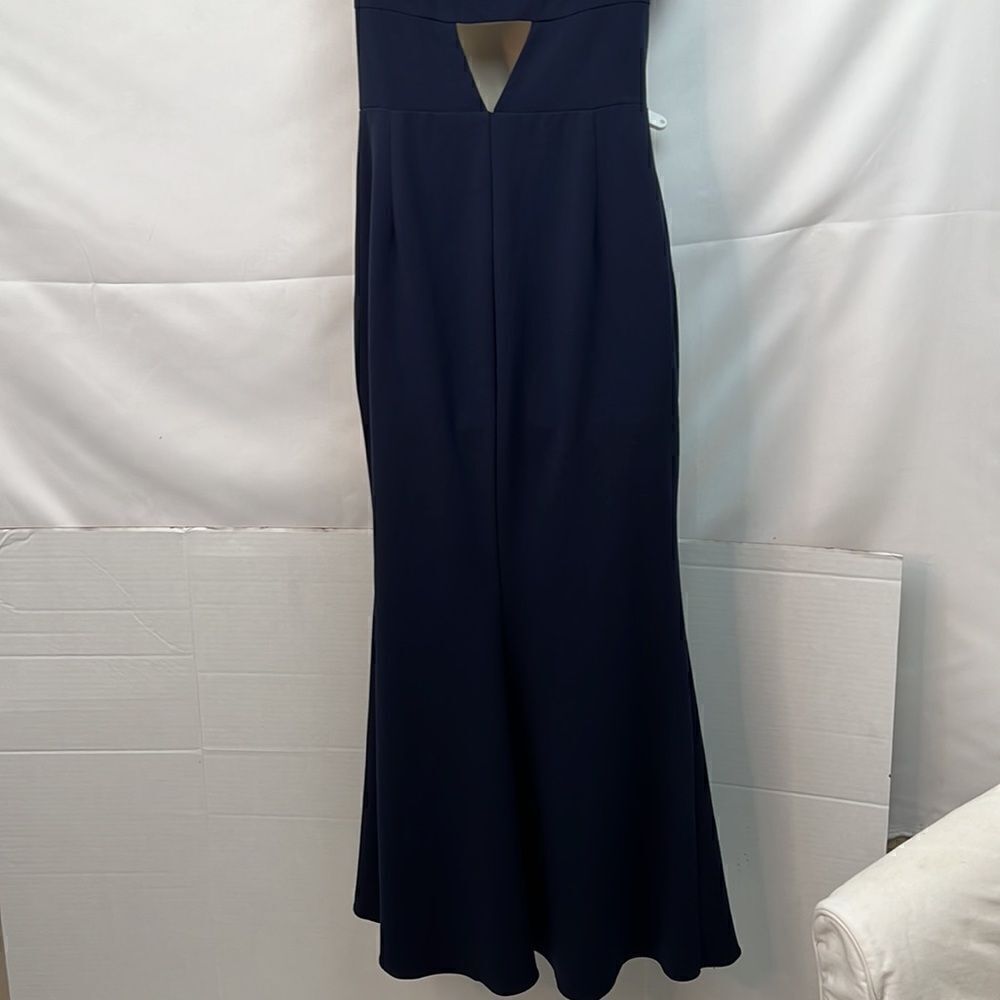 Katie May Legacy gown Navy blue cut out on back E UC size 16 - Picture 10 of 16